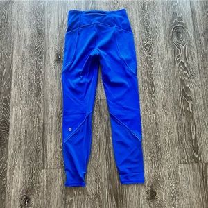 Lululemon blue leggings. Size 4.